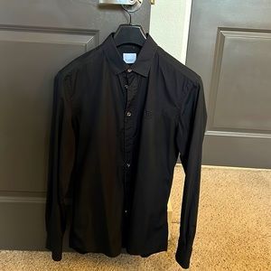 Burberry Button Down Shirt - M - Black - Silver buttons